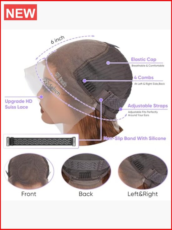 30 Inch Lace Front Wig 200 Density 13X6 HD Body Wave Human Hair Pre Plucked